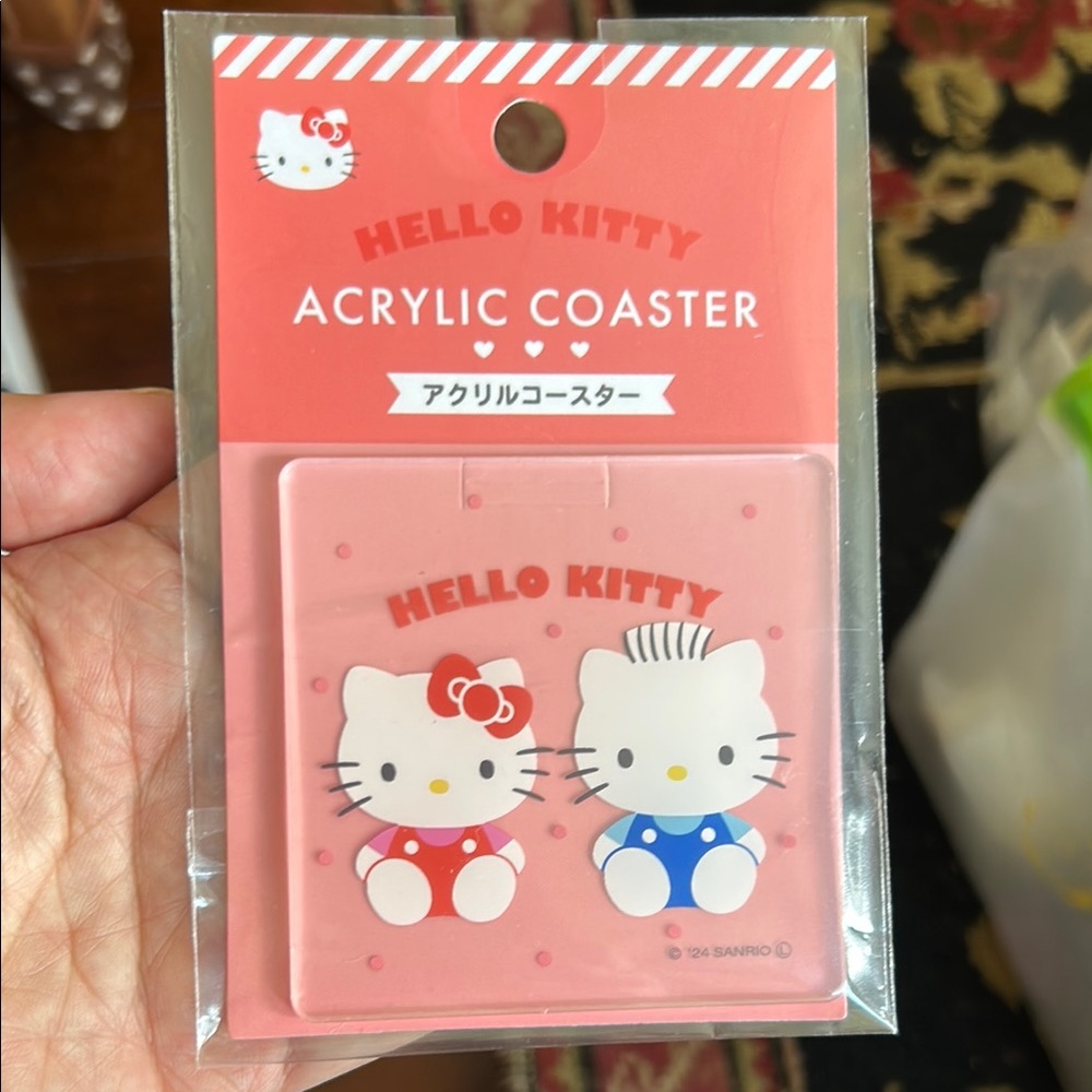 Hello Kitty Acrylic Coaster. NEW